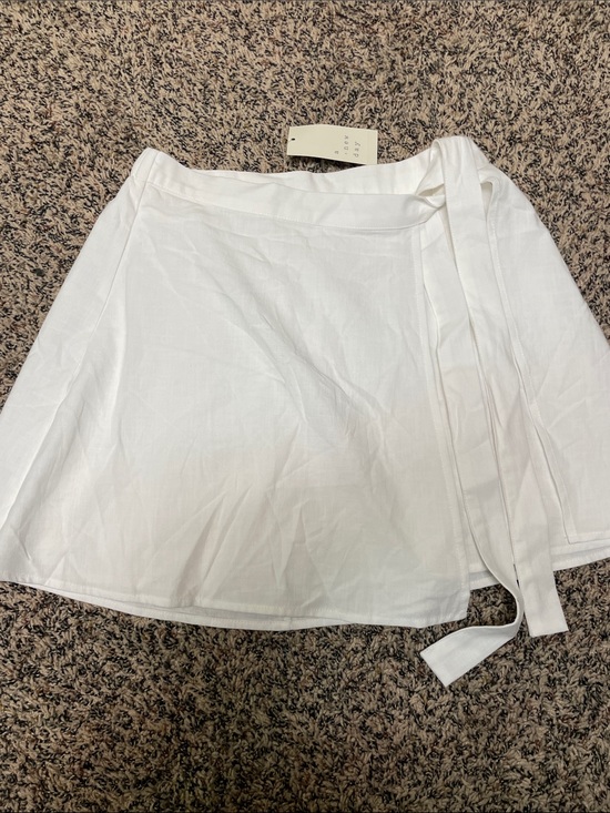 a new day Dresses & Skirts - A New Day Crisp White Wrap Mini Skirt Size XS | NWT